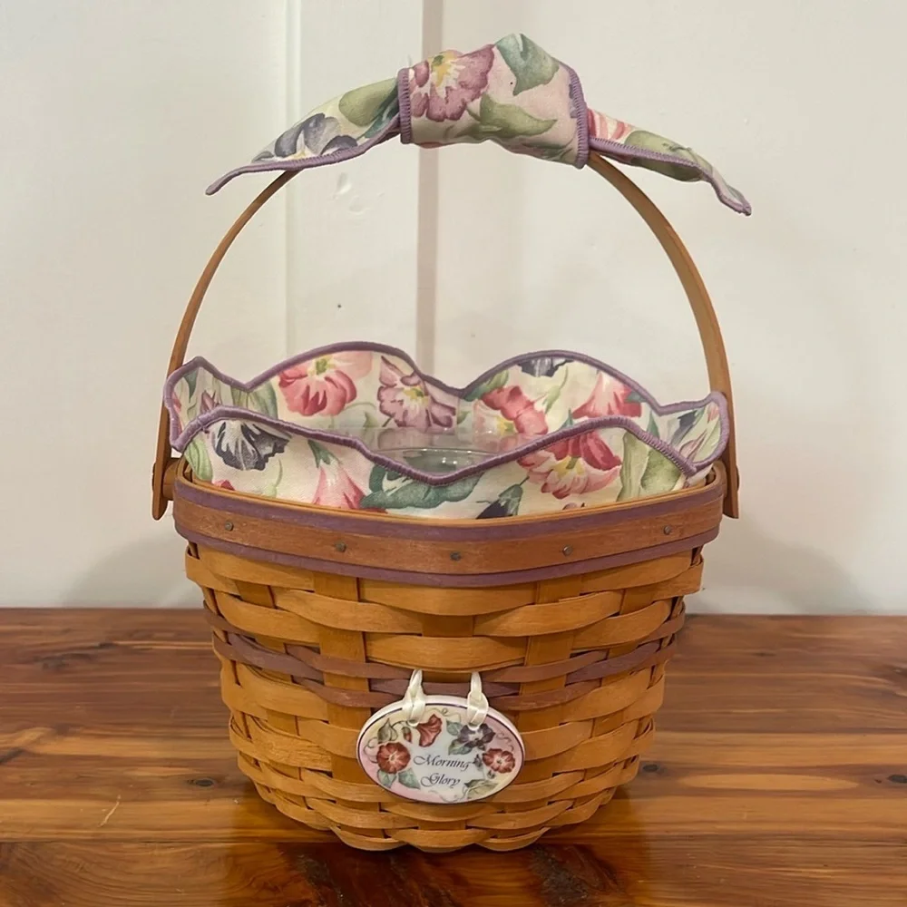Vtg Longaberger 2000 May Series Morning Glory Basket